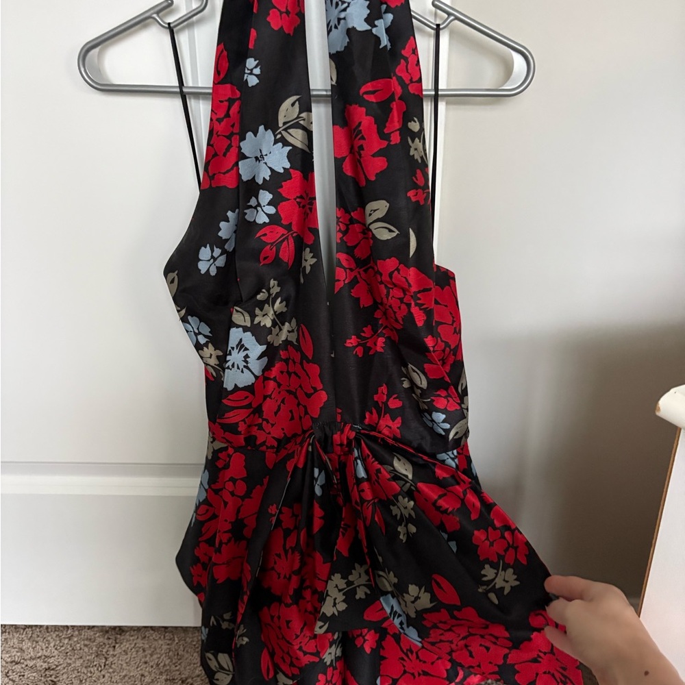 Floral Halter Romper with Pockets